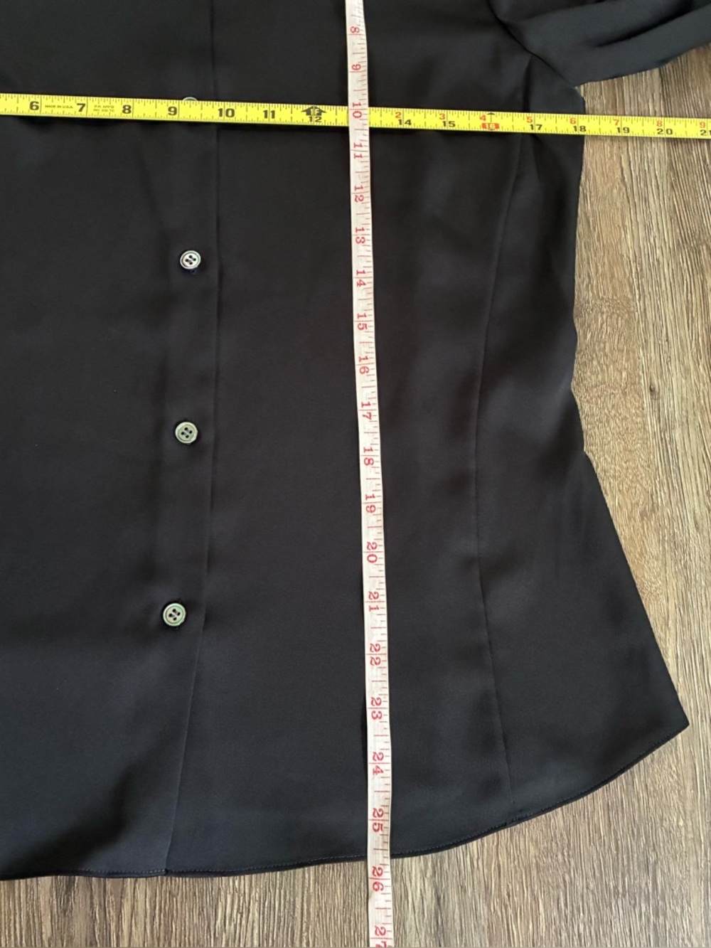 Theory Black Silk Blouse Button-Down Shirt - Picture 9 of 9